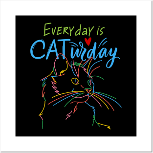 every day is caturday Posters and Art